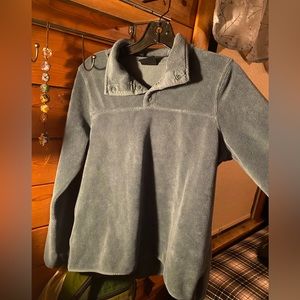 Green button-up pullover